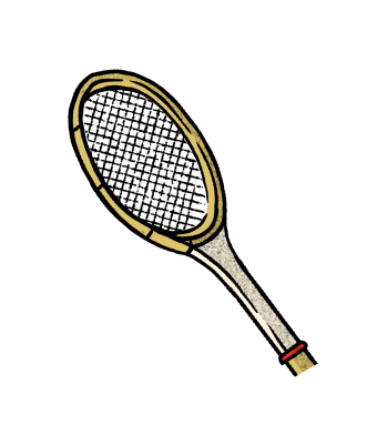 a tennis racket